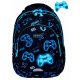  AstraBag School Backpack with Multiple Compartments, Black, Blue Shades, Multicolored, 27 Years