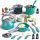  KITCHEN SET, POTS, DISHES, KETTLE, FRYING POT, SPOON, KITCHEN ACCESSORIES