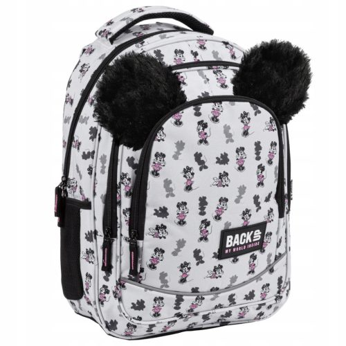 Retro Minnie Mouse Backpack with Plush Ears for School - Disney Inspired Design