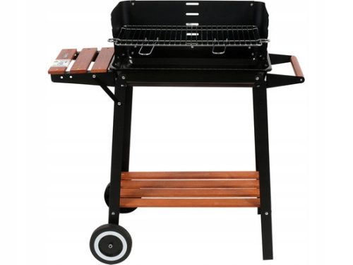  LUND GARDEN CHARCOAL GRILL WITH SIDE SHELF GRID 48X26.5CM