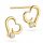  Gold Earrings 585 HEARTS with Cubic Zirconia 14k