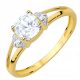  GOLD RING pr. 333 Square White Cubic Zirconia Eye 8k size 14