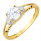  GOLD RING pr. 333 Square White Cubic Zirconia Eye 8k size 14