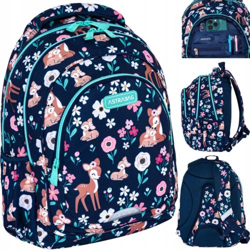  AstraBag school backpack with multiple compartments blue tones 20 l