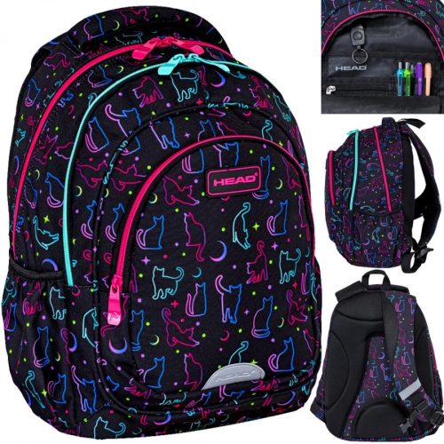  Head multi-purpose school backpack white, black, multi-colored, 20 l