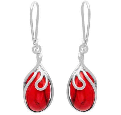  BEAUTIFUL SILVER CORAL EARRINGS!!!