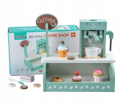  Wooden Cafe With Coffee Machine Confectionery For Children