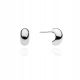  SILVER EARRINGS FOR WOMEN 925 Wide Half-Circle Stud