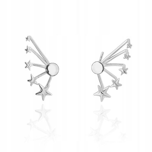  SILVER EARRINGS Women's 925 Two-piece Star Ear Cuffs