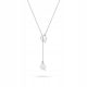  SILVER CHAIN NECKLACE pr. 925 Tie with Clovers Clovers