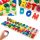  WOODEN PUZZLE SORTER BLOCKS ALPHABET NUMBERS