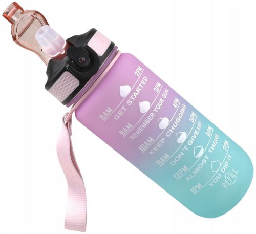  WATER BOTTLE MOTIVATIONAL TRAINING BOTTLE WITH STRAW MIOWI 600 ML