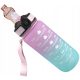  WATER BOTTLE MOTIVATIONAL TRAINING BOTTLE WITH STRAW MIOWI 600 ML