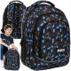  Backup School Backpack with Multiple Compartments, Shades of Blue, Grey and Silver, 26 l