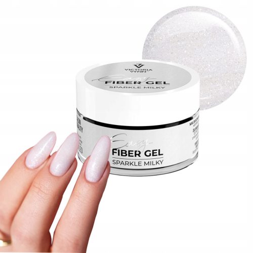  VICTORIA VYNN EASY FIBER GEL BUILDING GEL WITH MICROFIBER SPARKLE MILKY 50ml