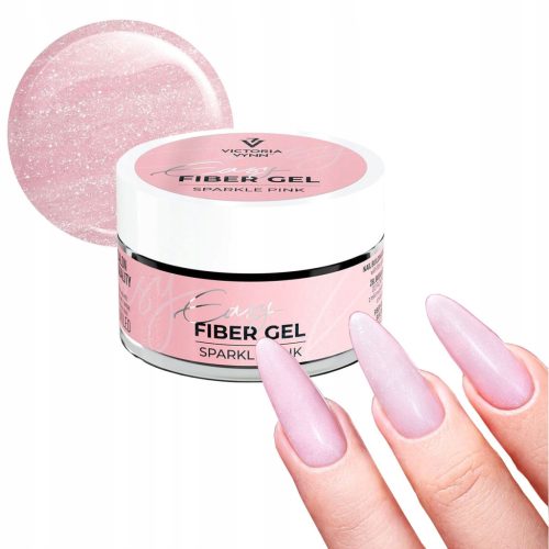  VICTORIA VYNN EASY FIBER GEL BUILDING GEL WITH MICROFIBER SPARKLE PINK 15ml