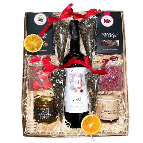  Gift Basket with Wine 0% Wine Mother's Day Gift for Mom Eco KOSE22