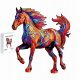  WOODEN PUZZLE FOR CHILDREN GALLOPING HORSE 122 PIECES GIFT FOR CHILDREN