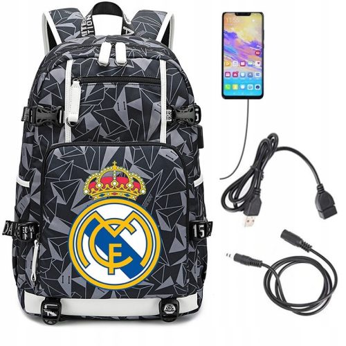  LARGE REAL MADRID BACKPACK A4 DESIGNS WATERPROOF