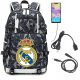  LARGE REAL MADRID BACKPACK A4 DESIGNS WATERPROOF