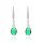  K776T EARRINGS hanging green clasp box dedication