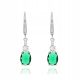  K776T EARRINGS hanging green clasp box dedication