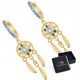  K647 Gold plated hoop earrings dream catchers silver clasps earrings