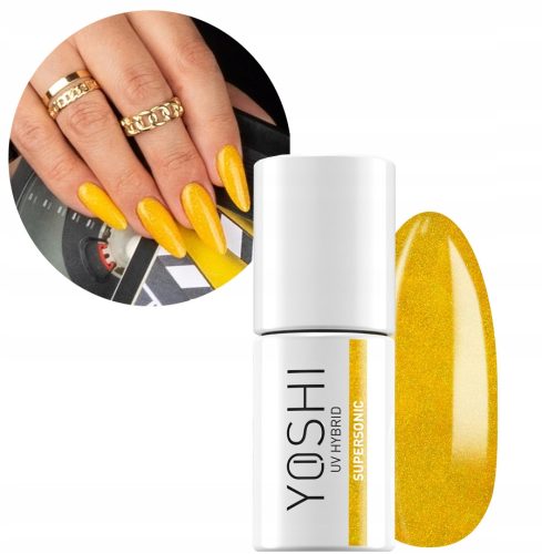  YOSHI HYBRID NAIL POLISH WITH FLASH EFFECT YELLOW REFLECTIVE 010 SUPERSONIC 6 ml