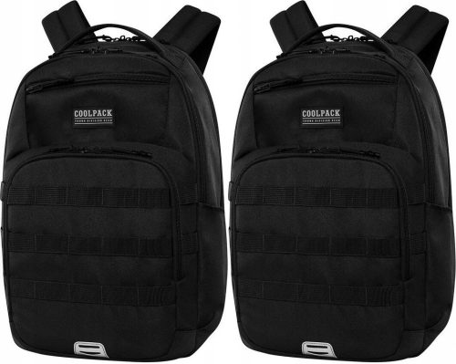 CoolPack Army Black 27L Tactical-Inspired Youth School Backpack - Twin Pack
