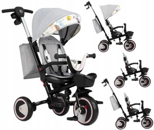  5-in-1 TRICYCLE - MoMi INVIDIA NAVY BLUE - 360° ROTARY BASKET BAG