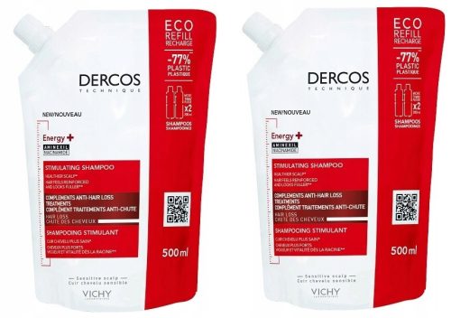 VICHY DERCOS Strengthening Anti-Hair Loss Shampoo 500 ml Refills