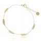  GOLD SURGICAL STEEL 316L FEATHER BRACELET