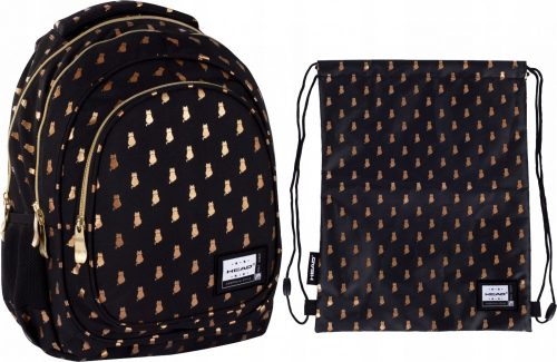  HEAD GOLDEN KITTY SCHOOL BACKPACK + Astra Bag 44 x 33 cm