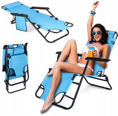  Outtec O-66597 deck chair, grey steel