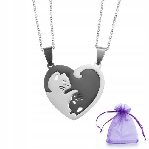  FRIENDSHIP necklace cats BFF CATS set of 2