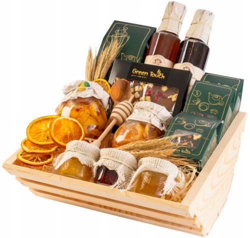  GIFT SET basket box of tea coffee chocolate syrups quince premium