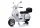  Battery operated scooter for kids Vespa White 2 engines Leather EVA wheels