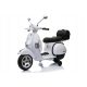  Battery operated scooter for kids Vespa White 2 engines Leather EVA wheels