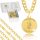 GOLD CHAIN ARMOR + MEDALLION MOTHER OF GOD 18K SURGICAL STEEL ENGRAVING