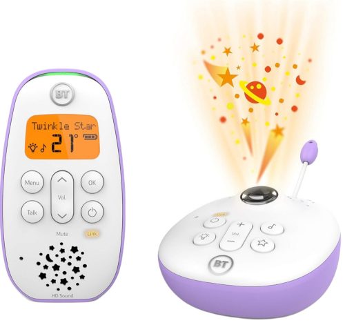  BT white electronic baby monitor + Self-adhesive sticker with the Droppx logo