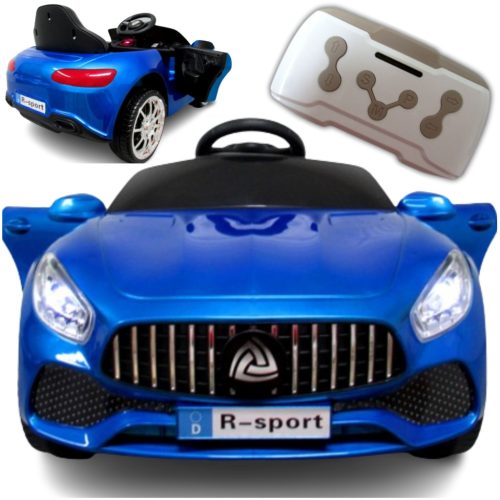  LARGE BATTERY POWERED CAR FOR CHILDREN BLUE REMOTE CONTROLLED CAR