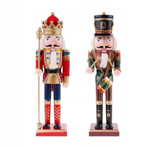  2x hand-painted Nutcracker King