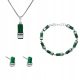  Malachite silver set