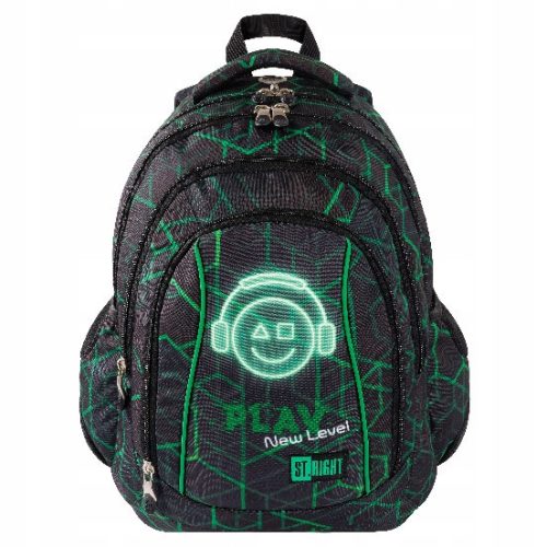  ST.RIGHT Multi-compartment school backpack, black, green tones, multicolored, 26 years