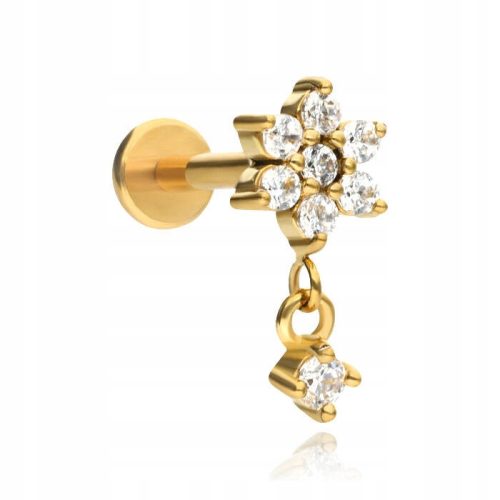 Labret gold flower - HELIX LOBE CONCH TRAGUS 1,2/6