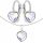  Silver earrings for girls hanging necklace jewelry set 925
