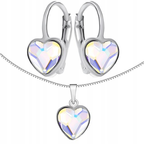  Silver earrings for girls hanging necklace jewelry set 925