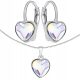  Silver earrings for girls hanging necklace jewelry set 925