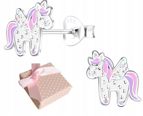  SILVER EARRINGS CHILD GIRL unicorn