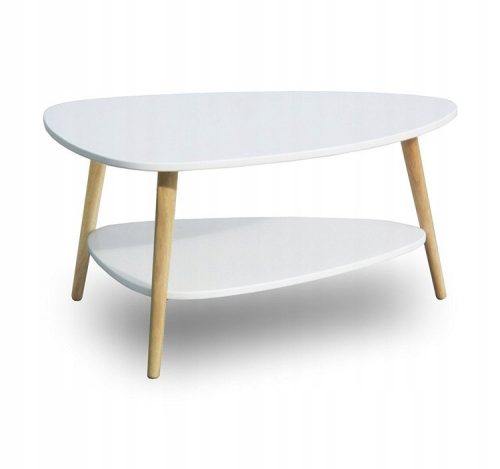  ModernHome Coffee Table Oval Coffee Tables 90 x 67 x 45 cm white